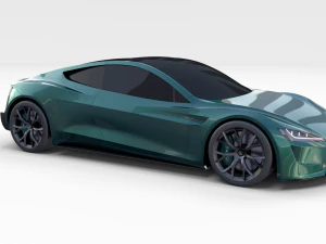 tesla roadster green 3D Model
