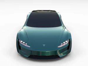 tesla roadster green 3D Model