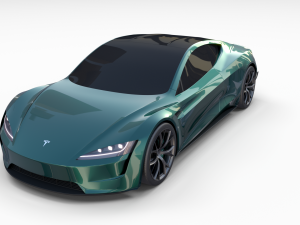 tesla roadster green 3D Model