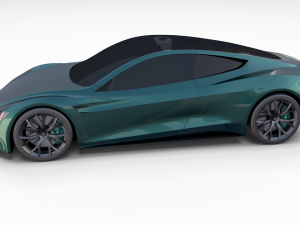 tesla roadster green 3D Model