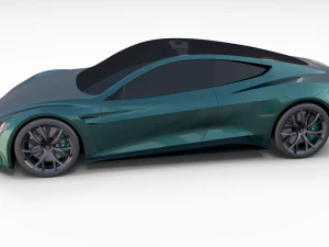 tesla roadster green 3D Model