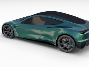 tesla roadster green 3D Model