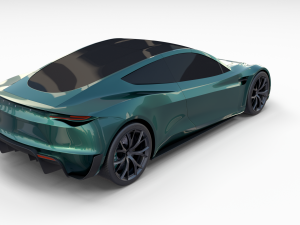 tesla roadster green 3D Model