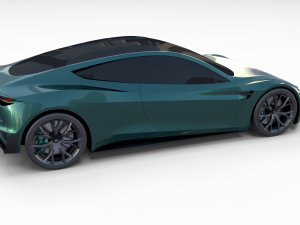 tesla roadster green 3D Model