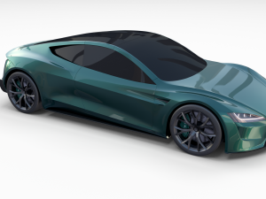 tesla roadster green 3D Model