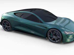 tesla roadster green 3D Model