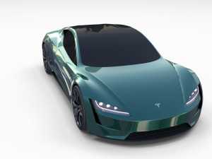 tesla roadster green 3D Model