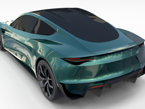 tesla roadster green 3D Model