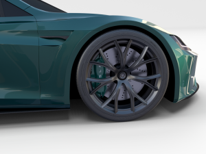 tesla roadster green 3D Model