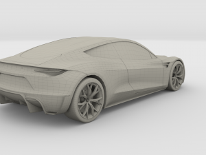 tesla roadster green 3D Model