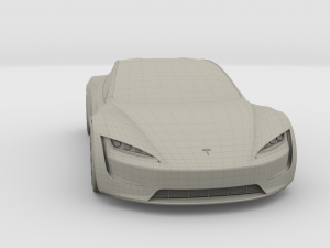tesla roadster green 3D Model