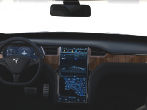 tesla roadster model s x 3 with interior and chassis 3D Model