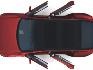 tesla roadster model s x 3 with interior and chassis 3D Model