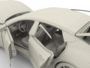 tesla roadster model s x 3 with interiors Model 3D