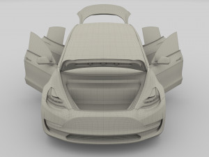 tesla roadster model s x 3 with interiors Model 3D