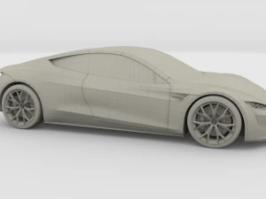 tesla collection roadster model s x 3 3D Model