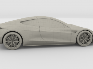 tesla collection roadster model s x 3 3D Model