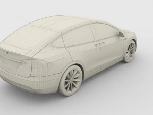 tesla collection roadster model s x 3 3D Model