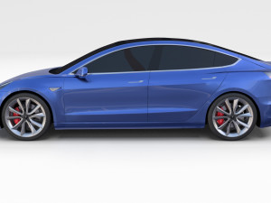 tesla collection roadster model s x 3 3D Model