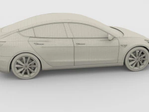 tesla collection roadster model s x 3 3D Model