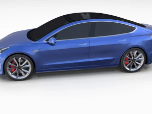 tesla collection roadster model s x 3 3D Model