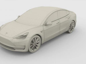 tesla collection roadster model s x 3 3D Model