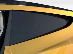 tesla roadster 2020 yellow with interior and chassis 3D Model