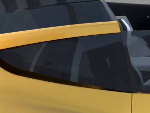 tesla roadster 2020 yellow with interior and chassis 3D Model