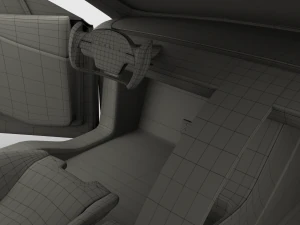 tesla roadster yellow with interior 3D Model