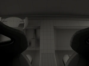 tesla roadster yellow with interior 3D Model