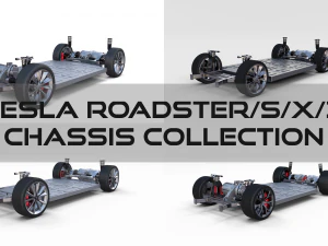 tesla roadster model s x 3 chassis pack 3D Model