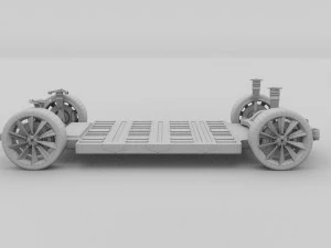tesla roadster model s x 3 chassis pack 3D Model