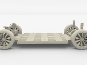 tesla roadster model s x 3 chassis pack 3D Model