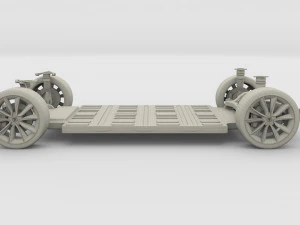 tesla roadster model s x 3 chassis pack 3D Model