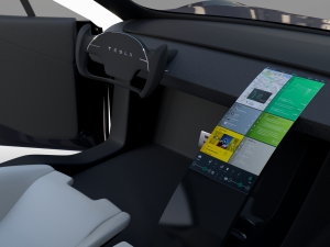 tesla roadster 2020 midnight silver with interior and chassis 3D Model