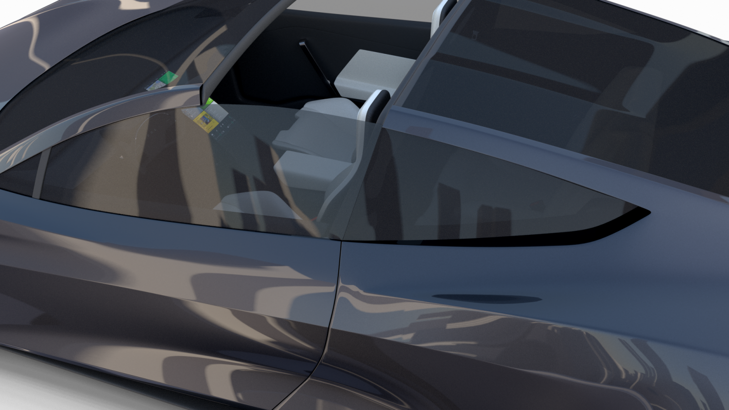 Tesla Roadster 2020 Midnight Silver With Interior And Chassis 3d