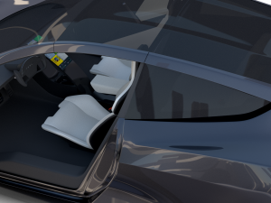 tesla roadster midnight silver with interior Model 3D