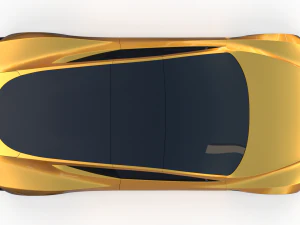 tesla roadster yellow 3D Model