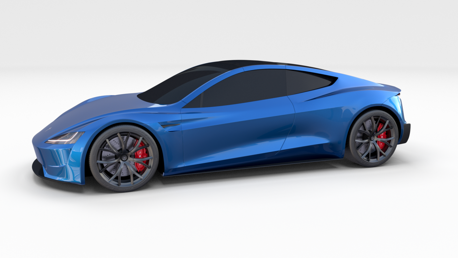 Supercars Gallery New Tesla Roadster Blue