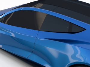 tesla roadster electric blue 3D Model