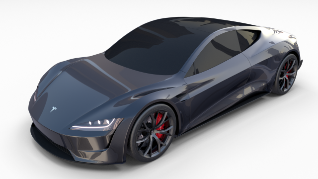 tesla roadster midnight silver Modelo 3D .c4d .max .obj .3ds .fbx .stl .blend 