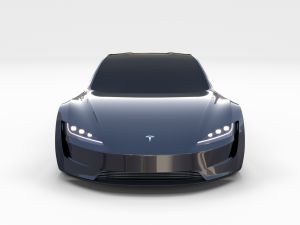 tesla roadster midnight silver Modelo 3D