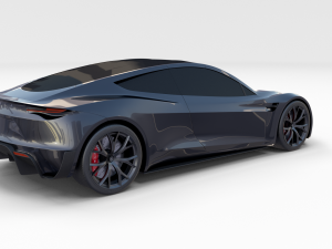 tesla roadster midnight silver Modelo 3D
