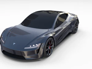 tesla roadster midnight silver 3D Model