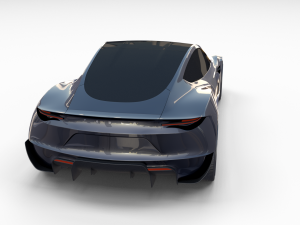tesla roadster midnight silver Modelo 3D