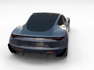 tesla roadster midnight silver 3D Model