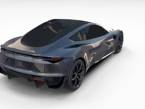tesla roadster midnight silver 3D Model