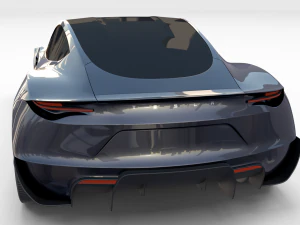 tesla roadster midnight silver 3D Model