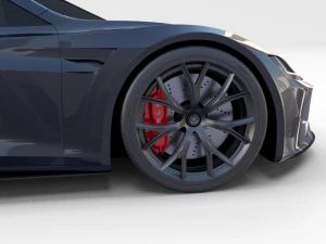 tesla roadster midnight silver 3D Model