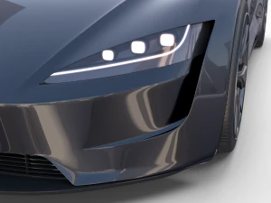 tesla roadster midnight silver 3D Model